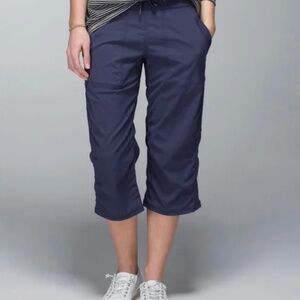 Lululemon Studio Crop Pinstripe Blue 6